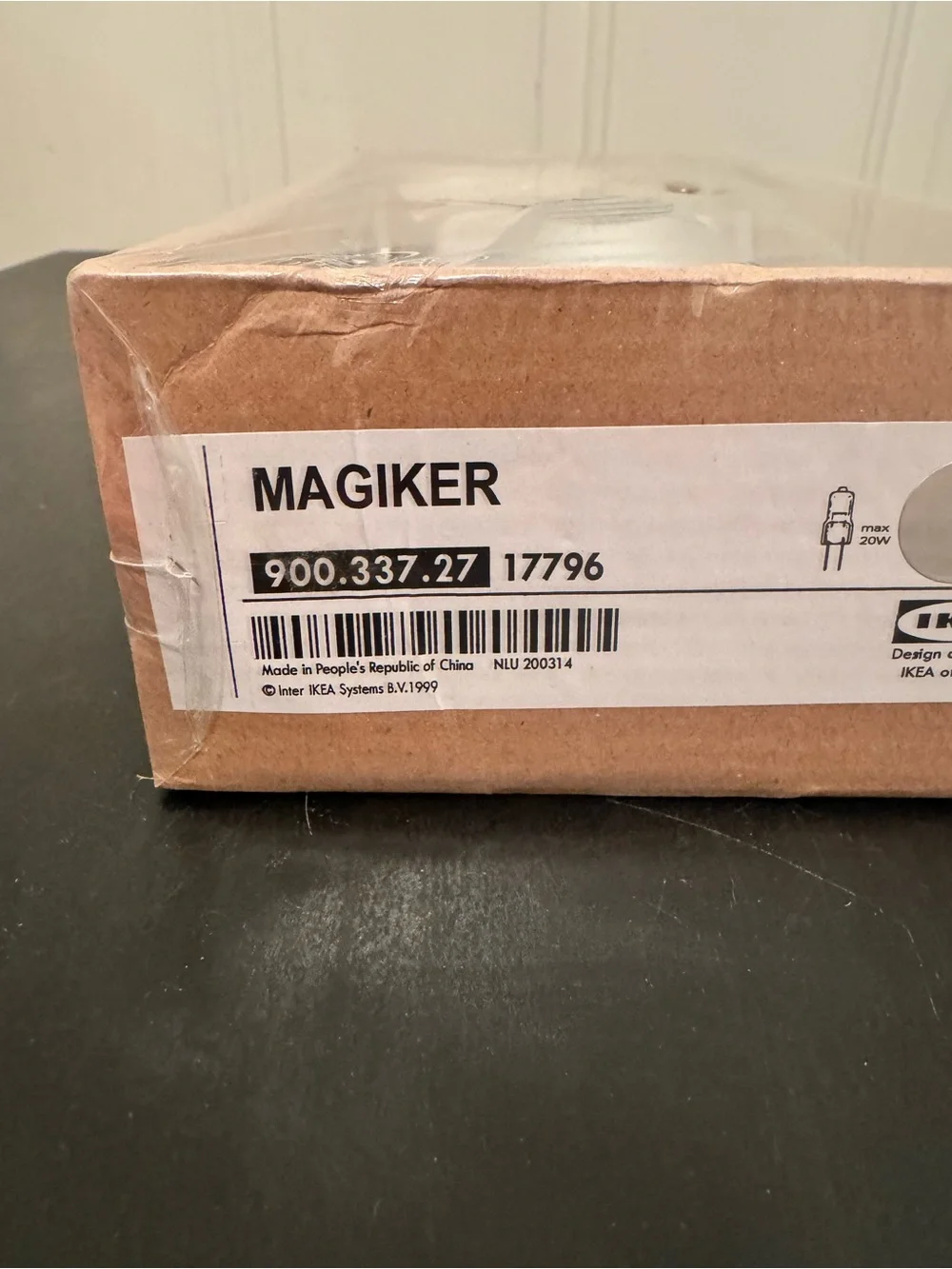 IKEA Magiker Adjustable Desk Bookcase Bookshelf Lamp Silver NEW